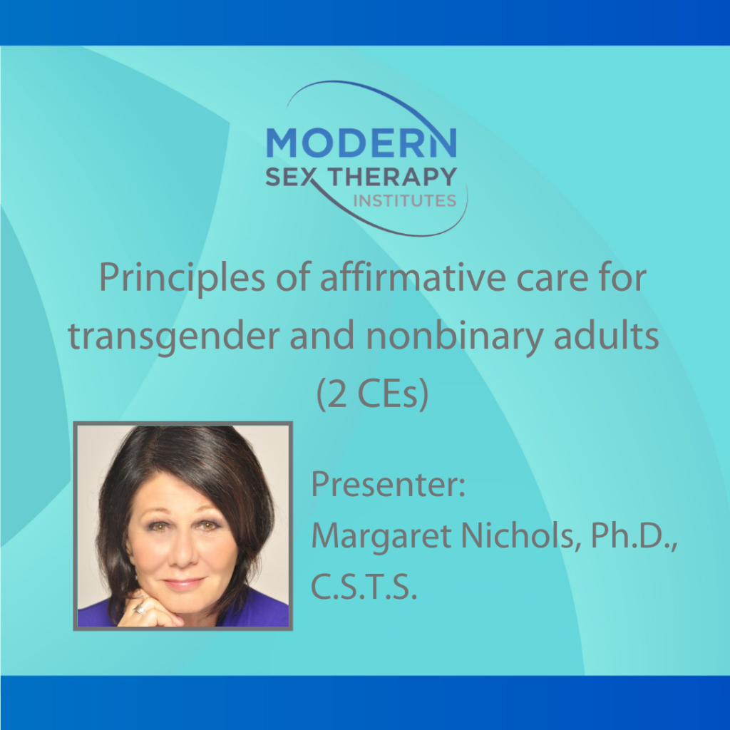 Principles Of Affirmative Care For Transgender And Nonbinary Adults ( 2 ...