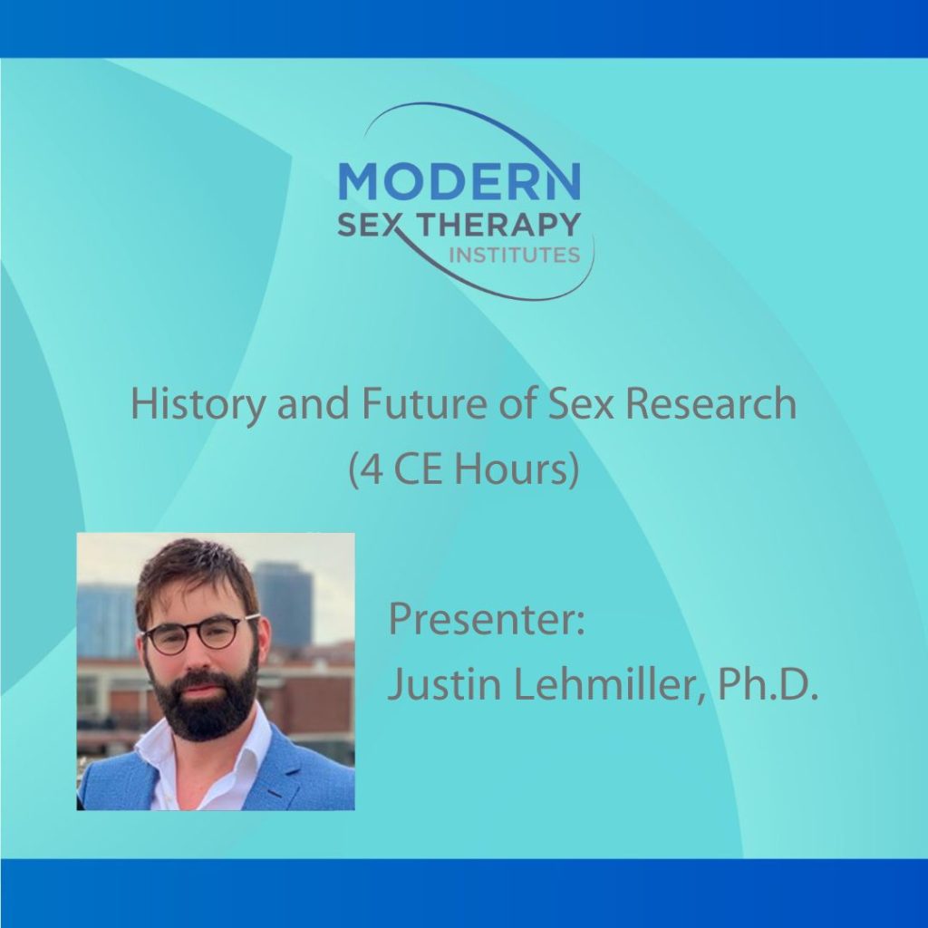 History And Future Of Sex Research 4 Ce Hours 2024 Modern Sex