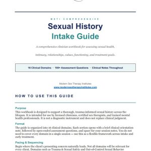 MSTI Comprehensive Sexual History Intake Guide